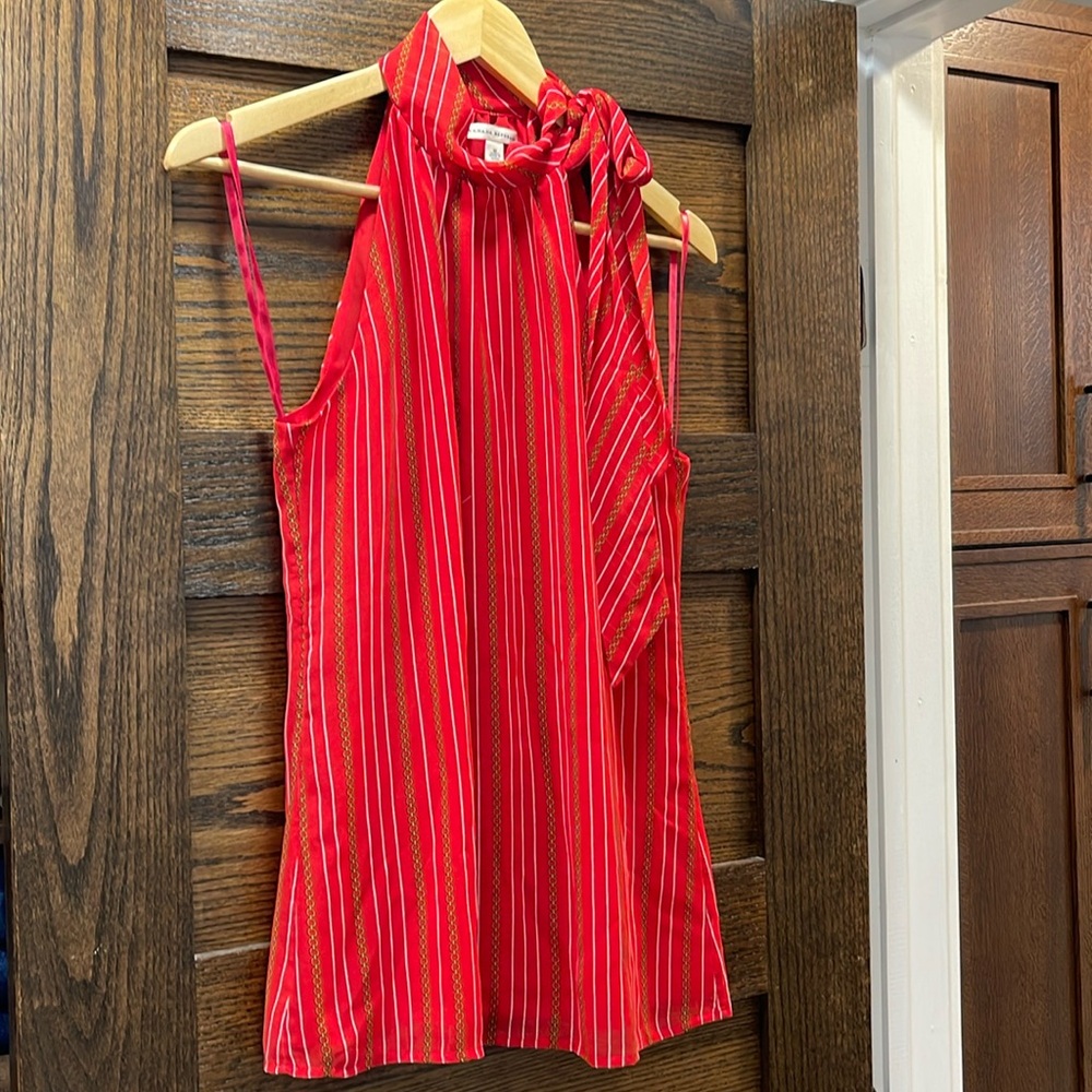 Banana Republic tie top blouse